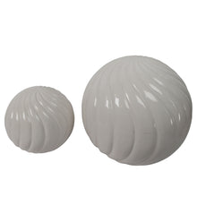 Load image into Gallery viewer, Mid-Century Modern Ceramic Swirl Sculptures – Set of 2 (Made in Vietnam)
