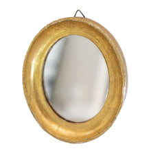 Load image into Gallery viewer, Small Antique Gold Mirror- Handmade in Italy
