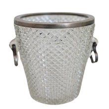 Load image into Gallery viewer, Large English Glass and Silver Plate Ice or Champagne Bucket
