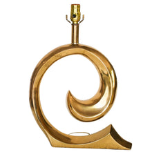 Load image into Gallery viewer, 1970's Pierre Cardin Style Logo Brass Table Lamp by Erwin Lambeth
