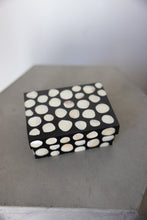 Load image into Gallery viewer, R &amp; Y Augousti Polka Dot Bone and Seashell Keepsake Box
