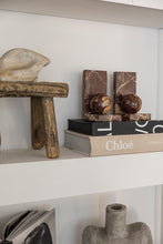 Load image into Gallery viewer, Mid-Century Marble Sphere Bookends | Architectural Stone Pair
