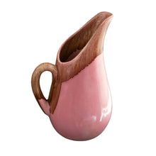 Load image into Gallery viewer, Vintage Pink and Brown Drip Pitcher
