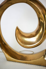 Load image into Gallery viewer, 1970's Pierre Cardin Style Logo Brass Table Lamp by Erwin Lambeth

