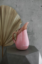 Load image into Gallery viewer, Vintage Pink and Brown Drip Pitcher
