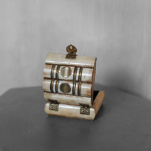 Load image into Gallery viewer, Antique Bronze and Ivory Box
